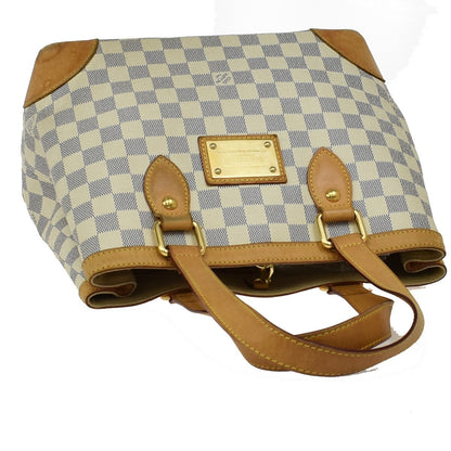 Louis Vuitton Hampstead Handbag Damier, WHITE, CANVAS, Shoulder bag