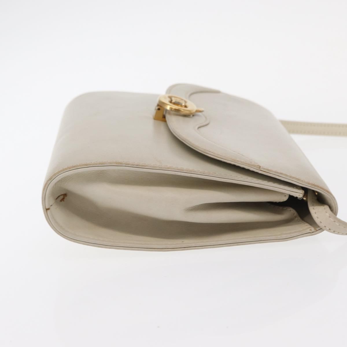Celine Vintage Shoulder Bag Leather, ECRU, LEATHER, Shoulder bag