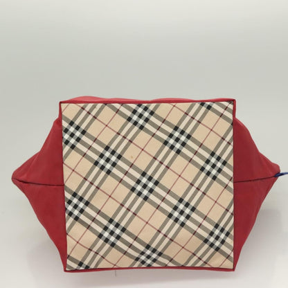 Burberry Nova Check Tote Nylon, RED, NYLON, Tote bag