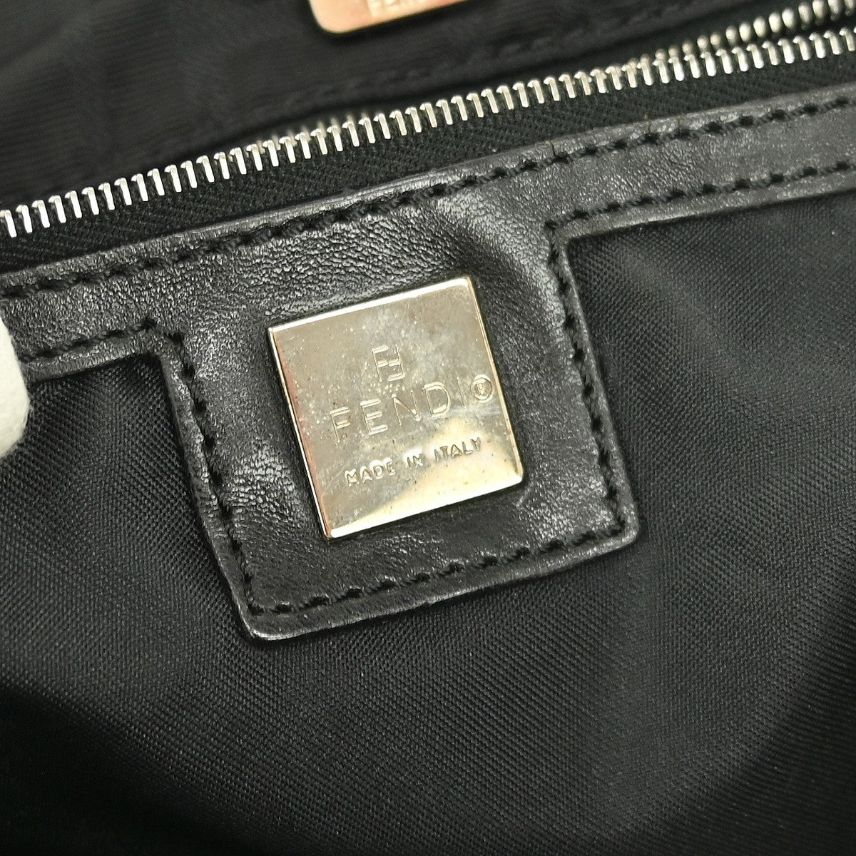 Fendi Vintage Shoulder Bag Zucca Canvas, BLACK, CANVAS, Shoulder bag