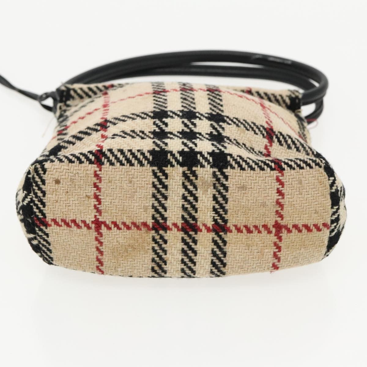 Burberry Nova check Pochette Canvas, BEIGE, CANVAS, Clutche & pouche