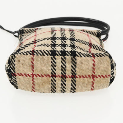 Burberry Nova check Pochette Canvas, BEIGE, CANVAS, Clutche & pouche