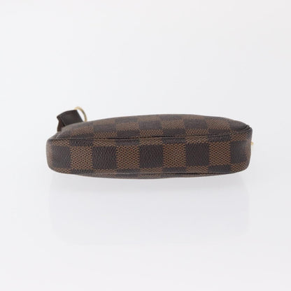 Louis Vuitton Mini pochette accessoires Damier Canvas, BROWN, CANVAS, Clutche & pouche