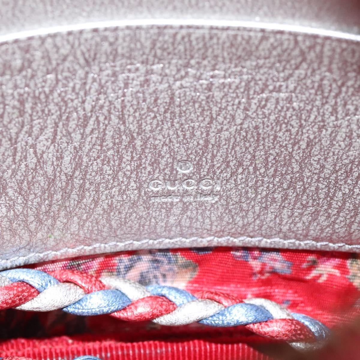Gucci Trapuntata Camera Shoulder Bag Lambskin, RED, LEATHER, Shoulder bag