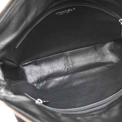 Chanel Vintage Timeless CC Adjustable Shoulder Bag Quilted Caviar, BLACK, LEATHER, Shoulder bag