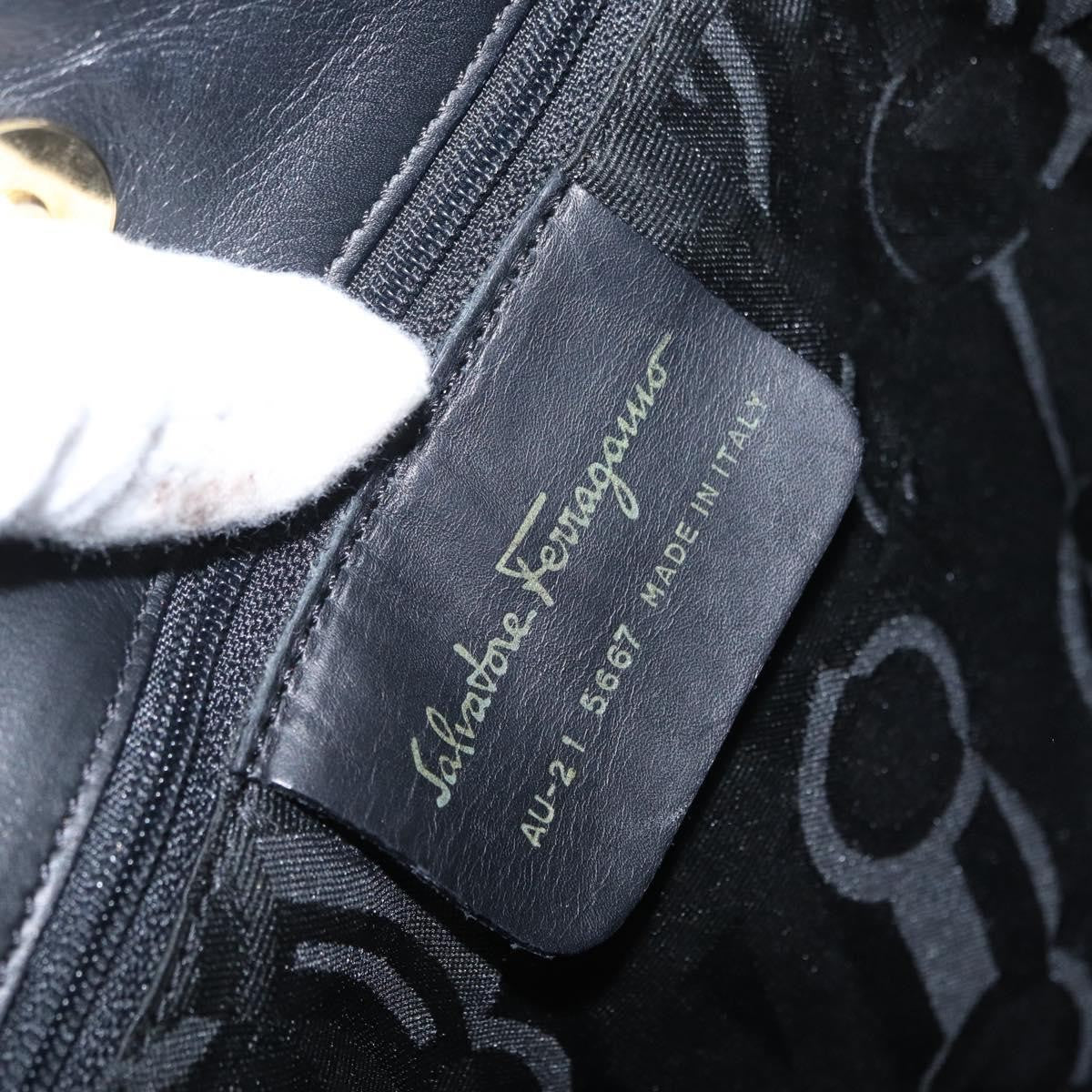 Salvatore Ferragamo Vala Shoulder Bag Nylon, BLACK, NYLON, Shoulder bag