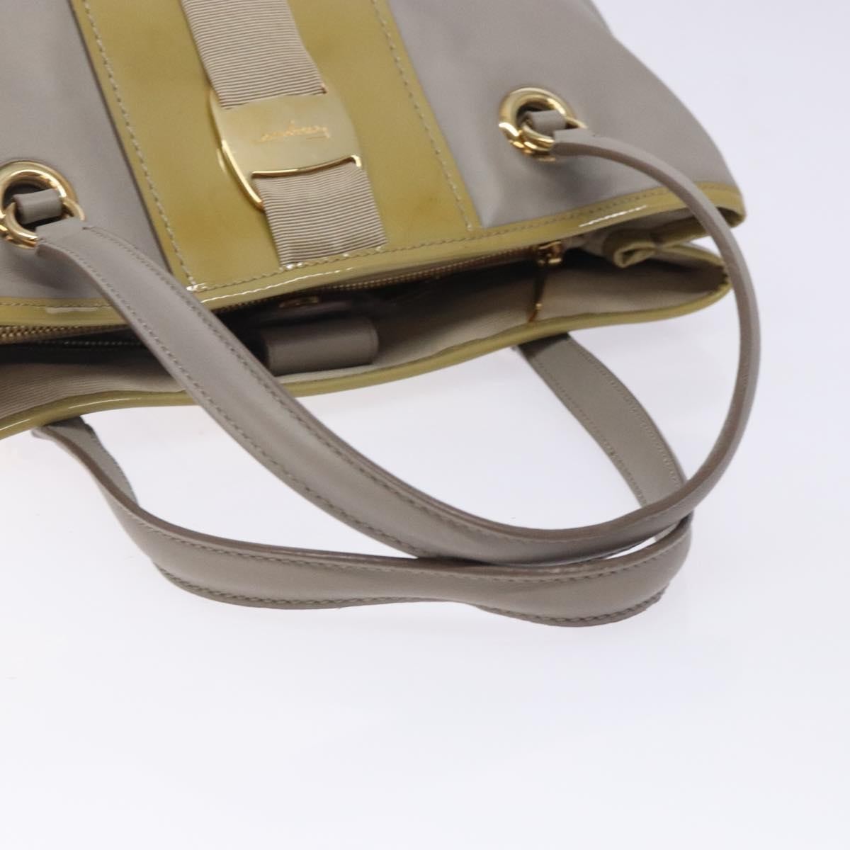 Salvatore Ferragamo Vala Handbag Leather, GRAY, LEATHER, Handbag