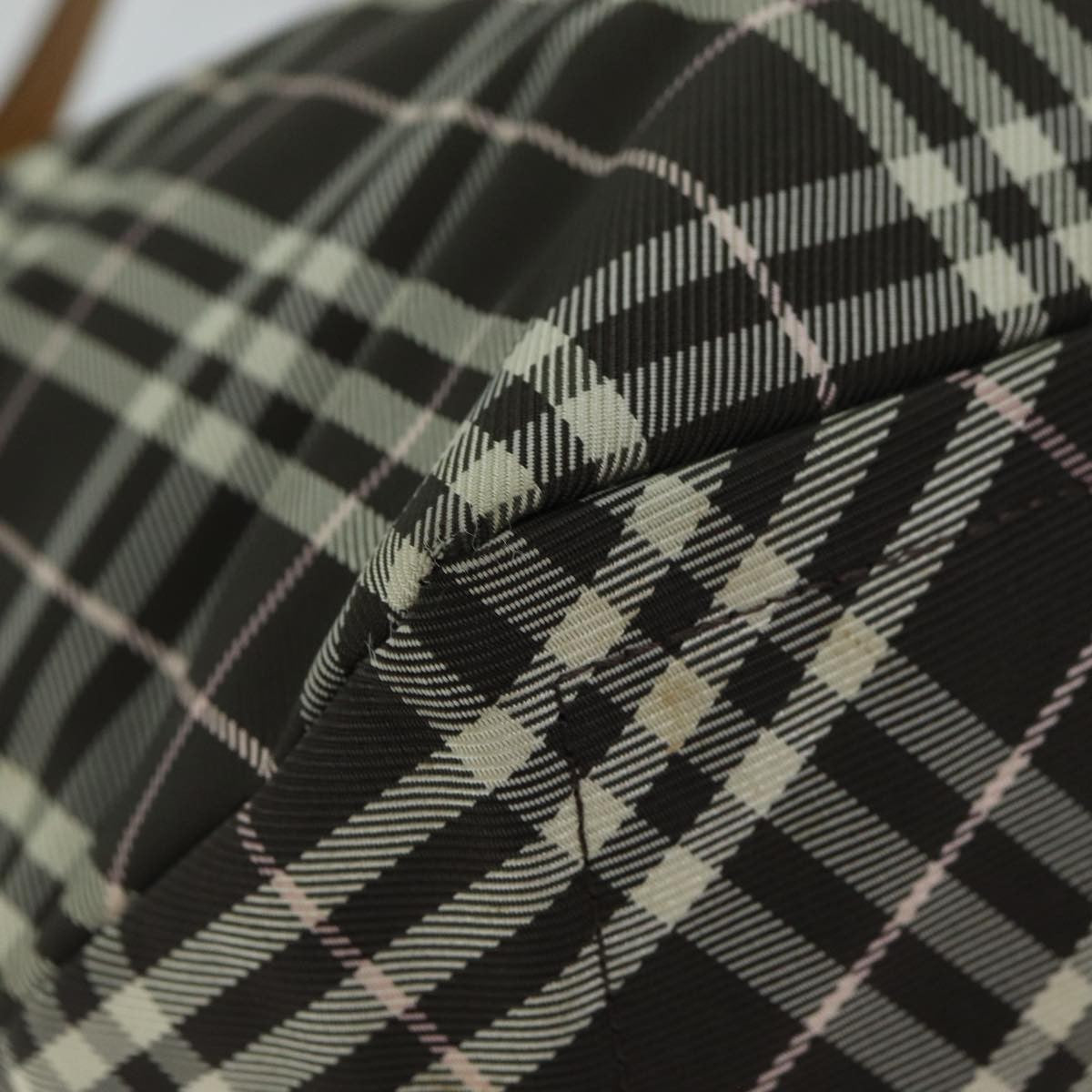 Burberry Nova Check Blue Label Nylon, Brown, Nylon, Tote Bag