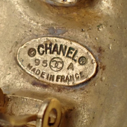 Chanel Vintage CC Round Clip-On Earrings Metal, GOLD, GOLD_PLATED, Earrings