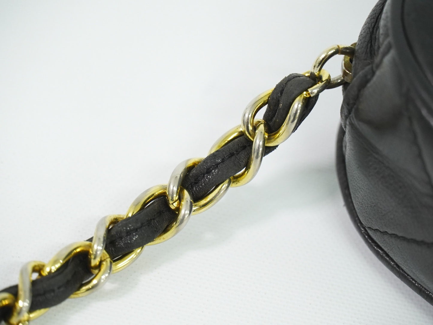 Chanel Vintage Diamond CC Tassel Clutch Quilted Lambskin, BLACK, LEATHER, Clutche & pouche