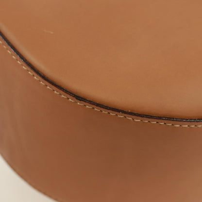 Salvatore Ferragamo Gancini Shoulder Bag Leather, BROWN, LEATHER, Shoulder bag