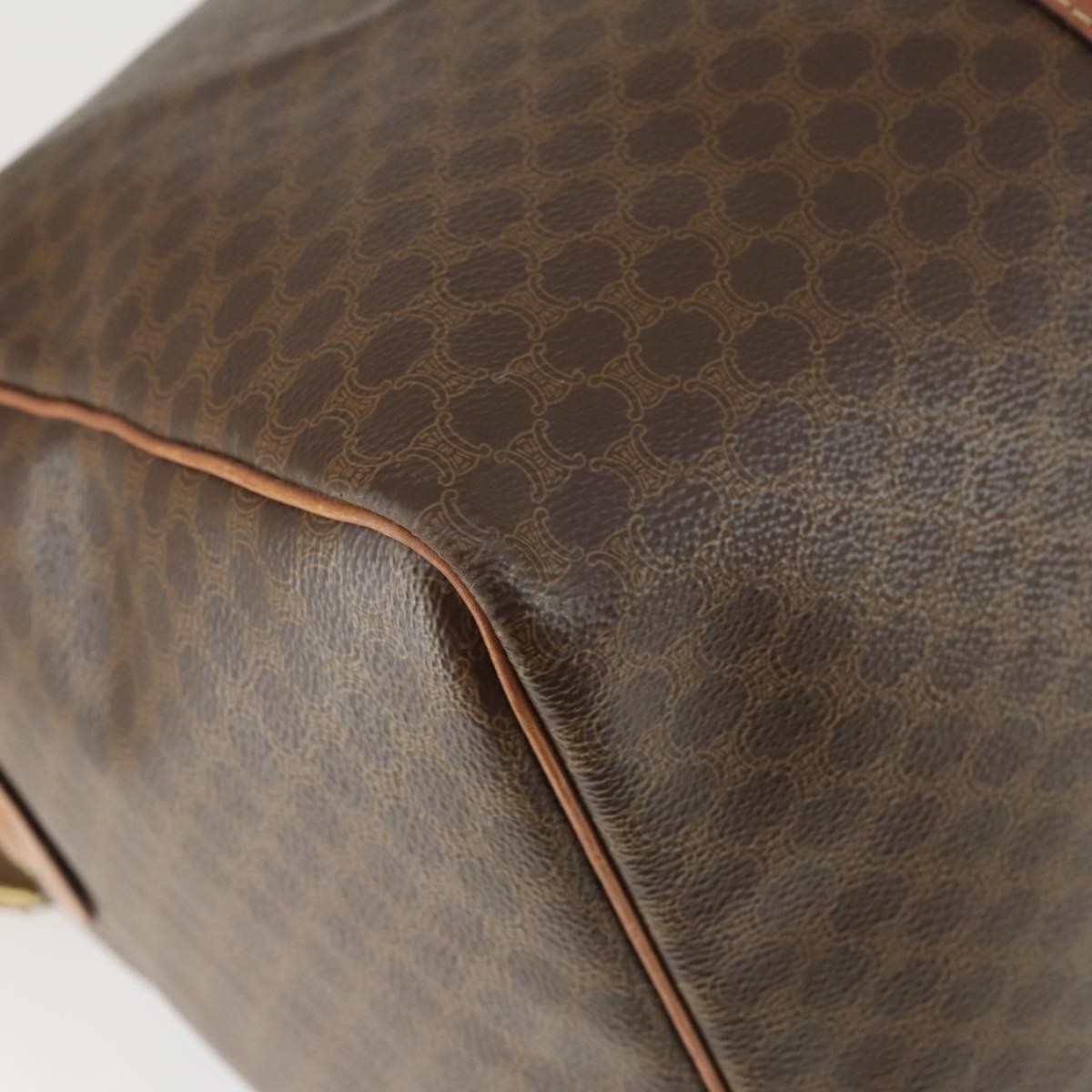 Celine Vintage Duffle Bag Canvas and Leather, BROWN, CANVAS, Travel bag