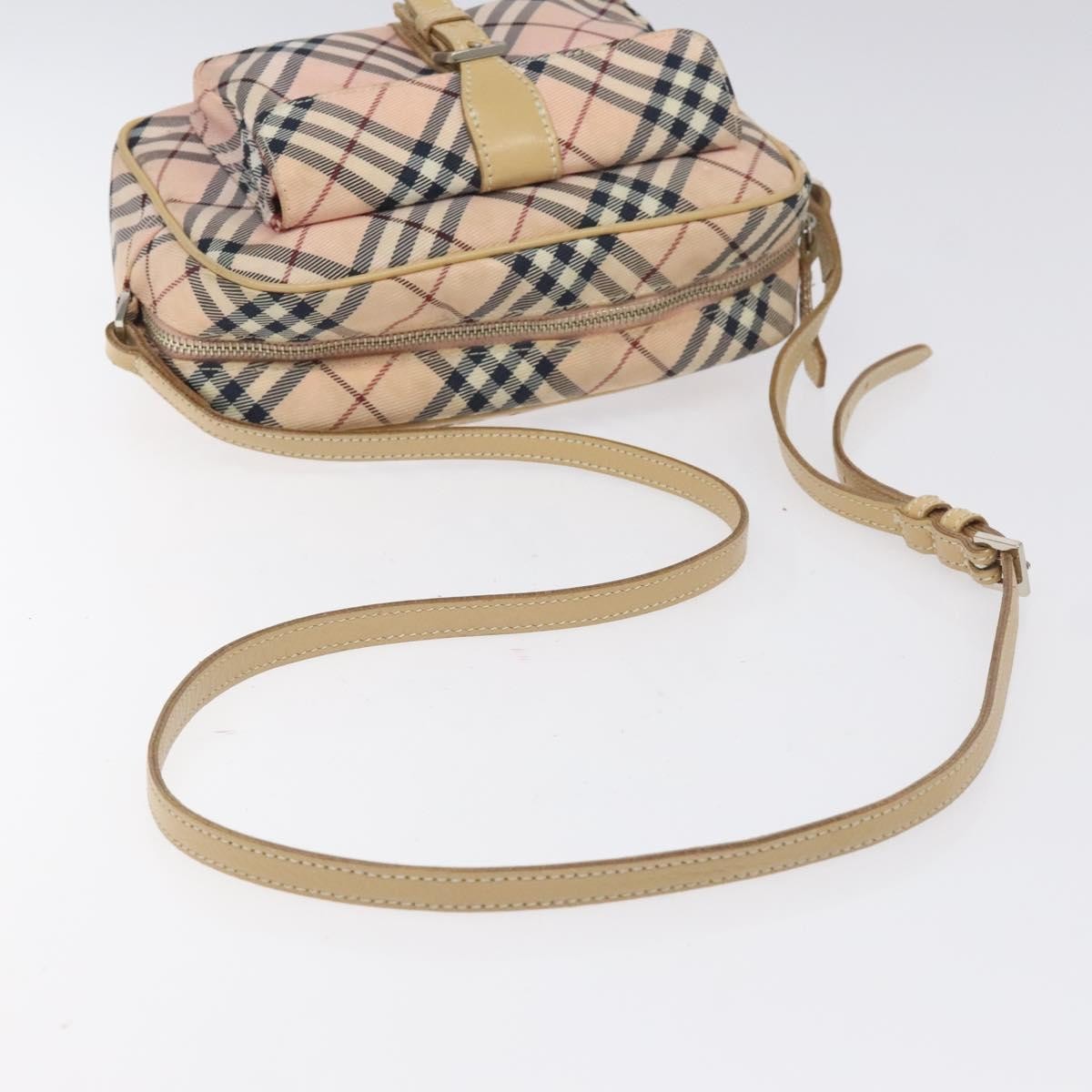 Burberry Nova Check Blue Label Nylon, PINK, NYLON, Shoulder bag