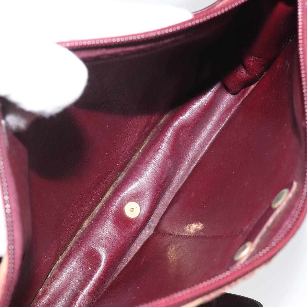 Christian Dior Vintage Trotter Shoulder Bag Canvas, RED, CANVAS, Shoulder bag