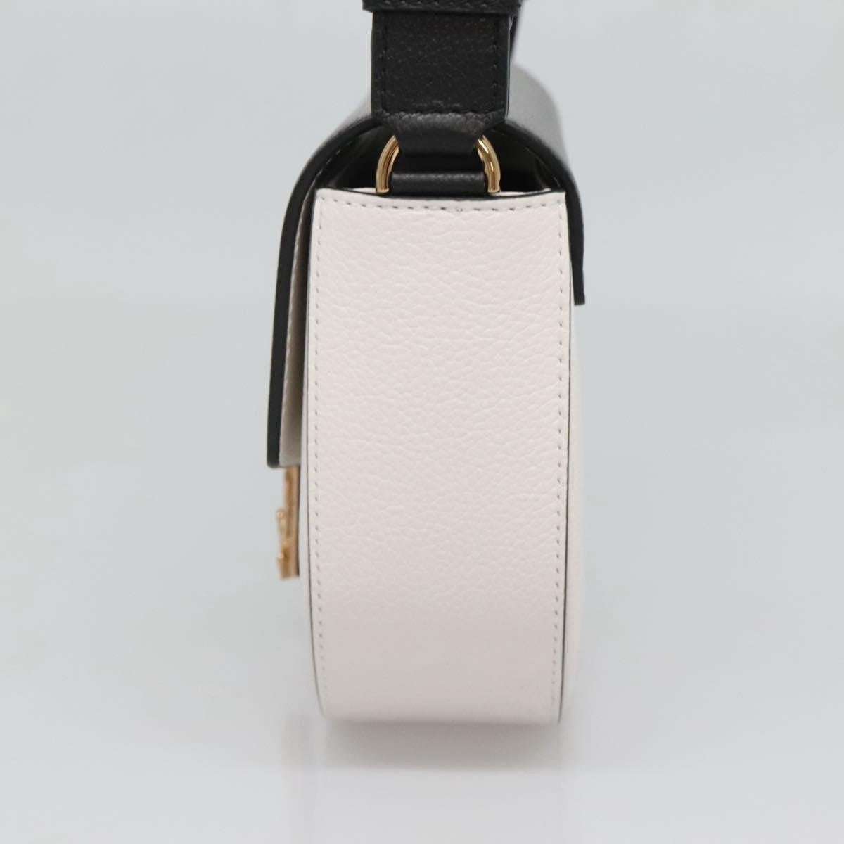 Versace Virtus Flap Messenger Bag Leather, WHITE, LEATHER, Crossbody bag