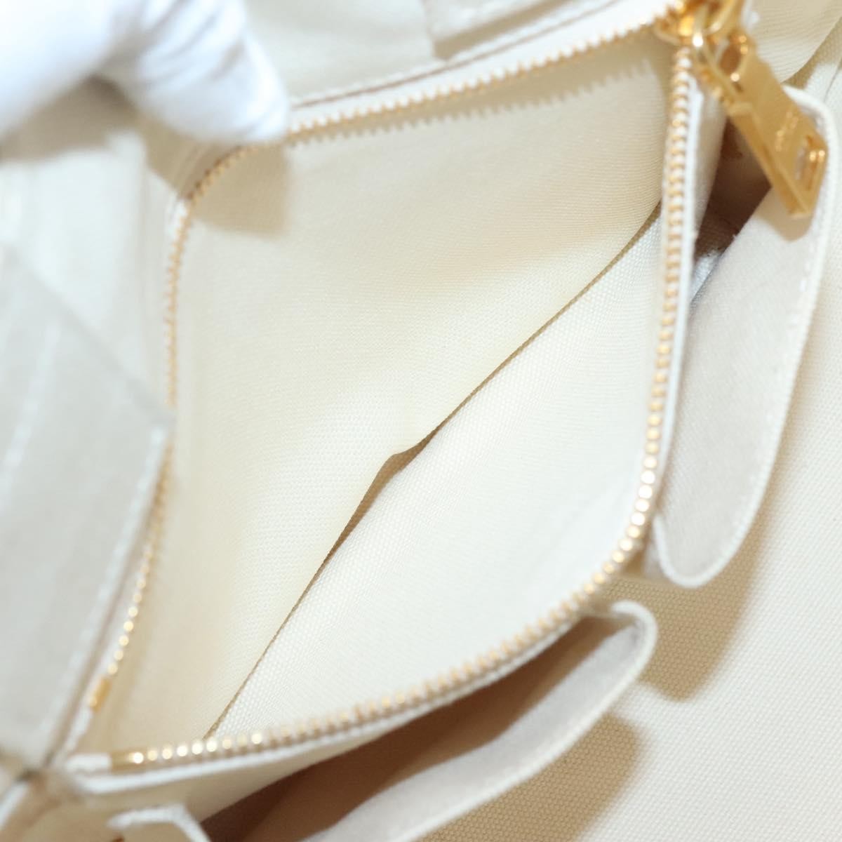 Prada Canapa Tote Canvas, White, Canvas, Tote Bag