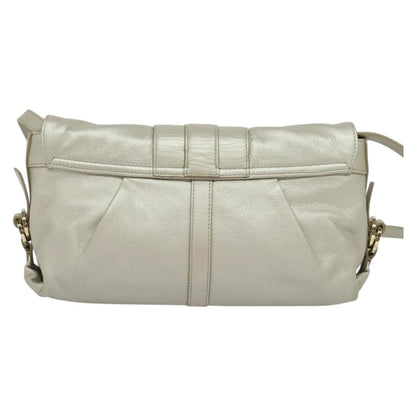 Bvlgari Chandra Flap Shoulder Bag Leather, SILVER, LEATHER, Shoulder bag
