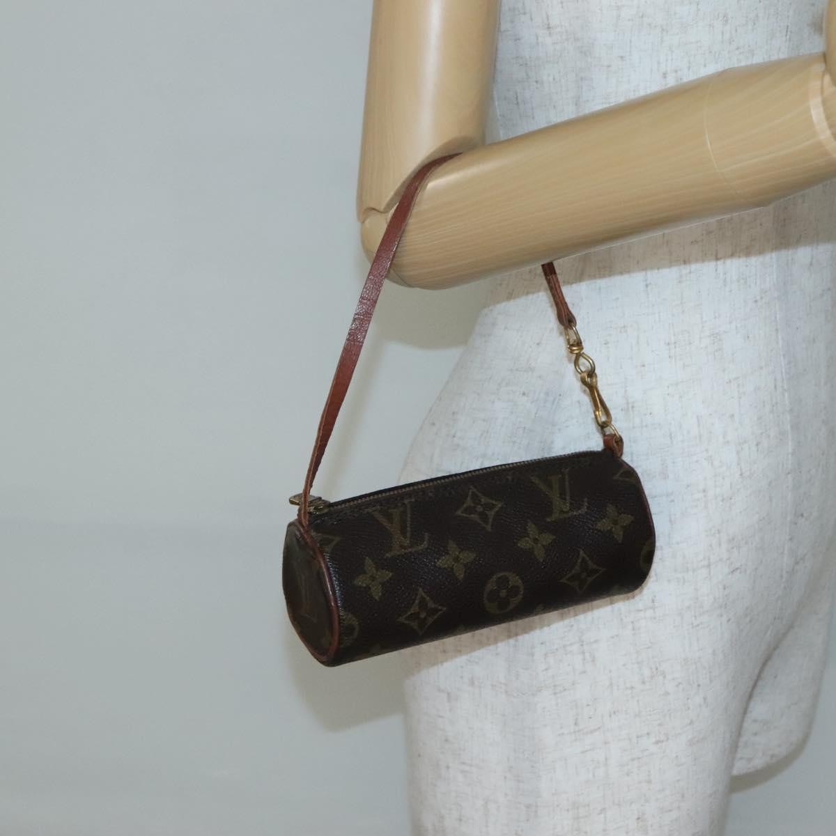Louis Vuitton Papillon Pochette Monogram Canvas, BROWN, CANVAS, Handbag