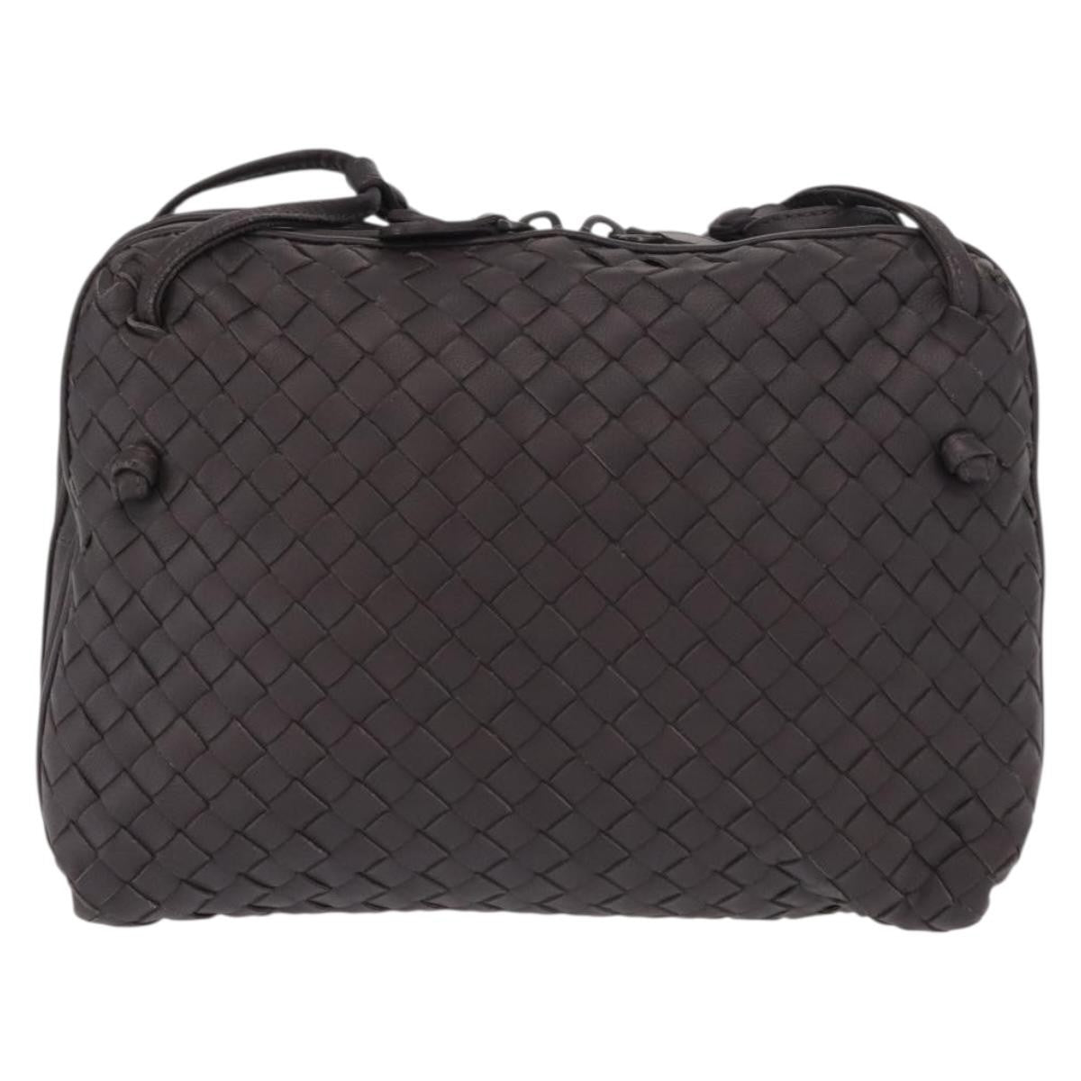 Bottega Veneta Nodini Crossbody Bag Intrecciato Nappa, BROWN, LEATHER, Shoulder bag