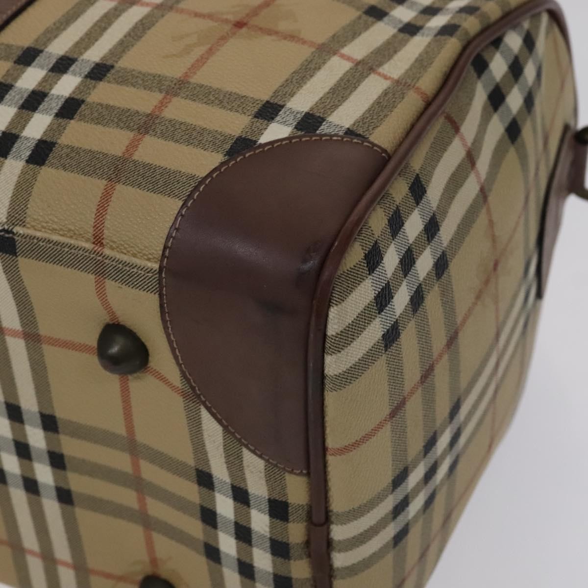 Burberry Convertible Weekend Duffle Bag Haymarket Coated Canvas, BEIGE, CANVAS, Travel bag
