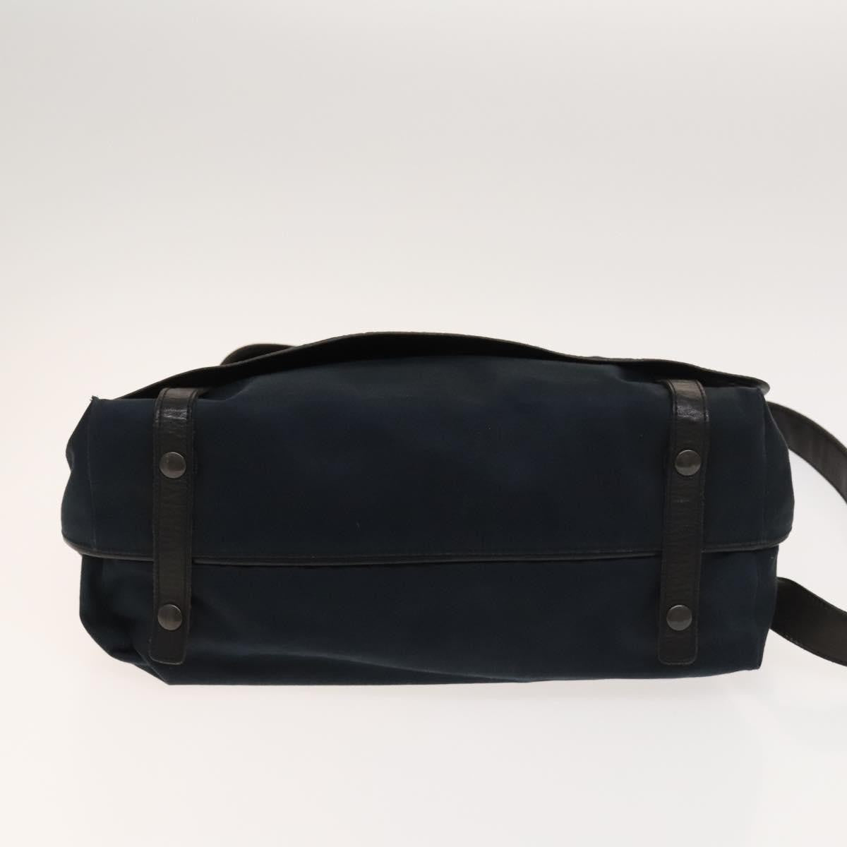 Bottega Veneta Vintage Flap Shoulder Bag Cotton, NAVY, COTTON, Shoulder bag
