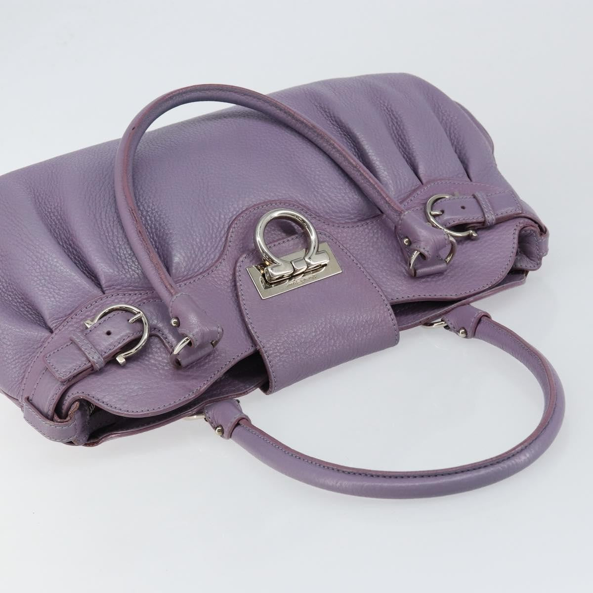 Salvatore Ferragamo Marisa Satchel Leather, PURPLE, LEATHER, Handbag