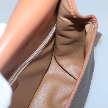 Celine Vintage Macadam Shoulder Bag Canvas and Leather, Brown, Canvas, Shoulder Bag
