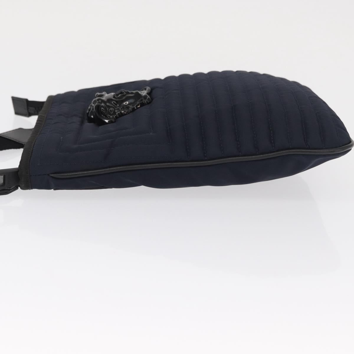 Versace Vintage Shoulder Bag Nylon, Navy, Nylon, Shoulder Bag