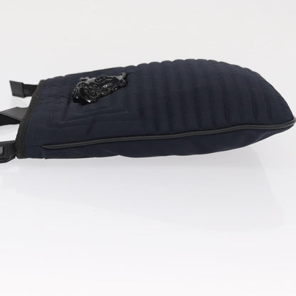 Versace Vintage Shoulder Bag Nylon, Navy, Nylon, Shoulder Bag