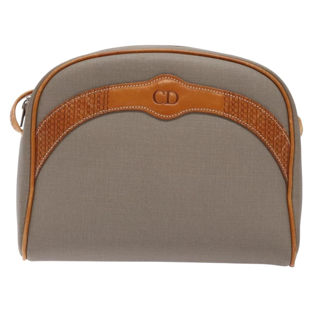 Christian Dior CD Shoulder bag Leather, GRAY, LEATHER, Shoulder bag
