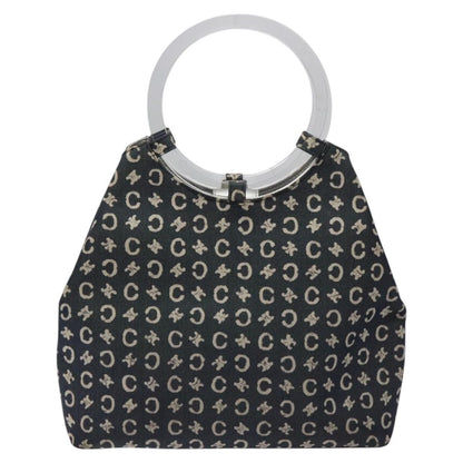 Celine C Sulky Shoulder bag Canvas and Leather, NAVY, CANVAS, Shoulder bag
