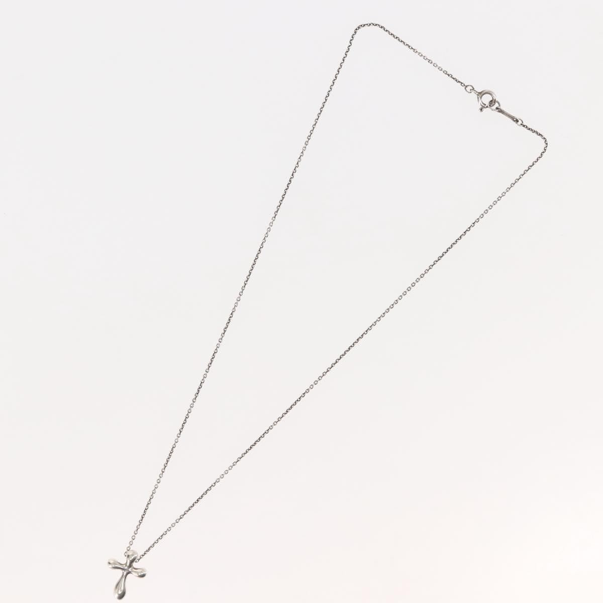 Tiffany & Co. Elsa Peretti Cross Pendant Necklace Sterling Silver, SILVER, SILVER, Necklace