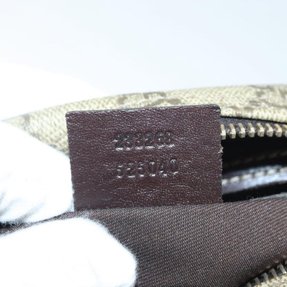 Gucci Front Zip Messenger GG Coated Canvas, BEIGE, CANVAS, Shoulder bag