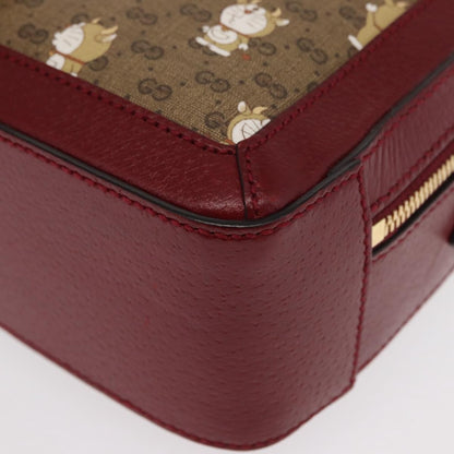 Gucci Doraemon Ophidia Zip Around Camera Bag Printed Mini GG Coated Canvas, BEIGE, CANVAS, Shoulder bag