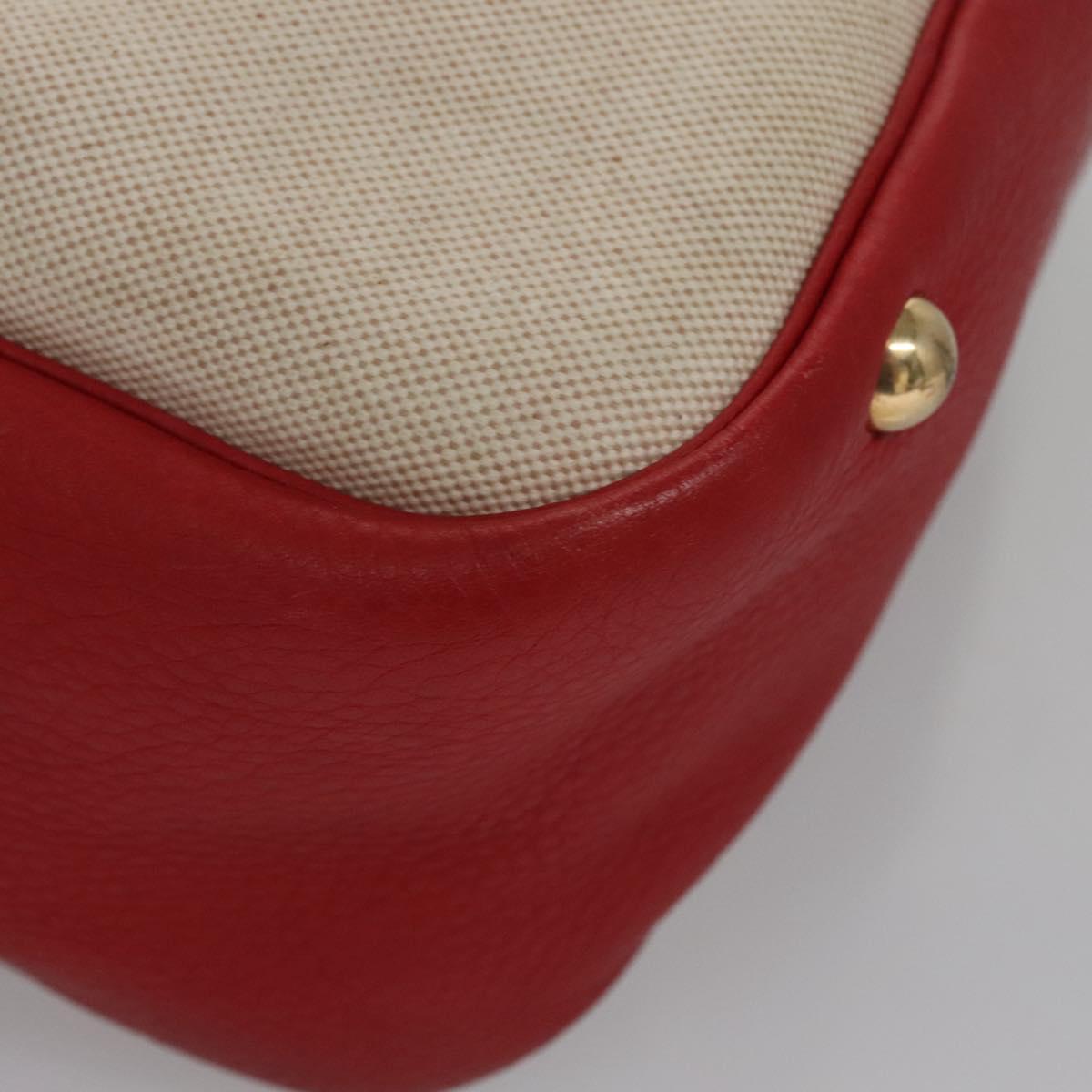 Hermes Victoria Messenger Bag Toile with Leather, BEIGE, CANVAS, Crossbody bag