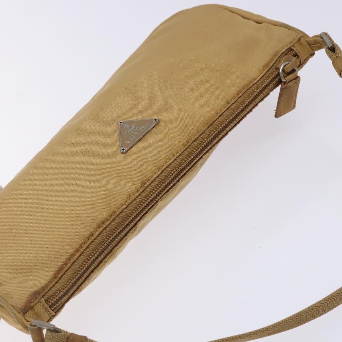 Prada Pochette Shoulder Bag Tessuto, BEIGE, NYLON, Clutche & pouche