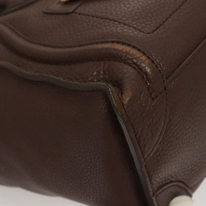 Celine Shopper Luggage Leather, BROWN, LEATHER, Handbag