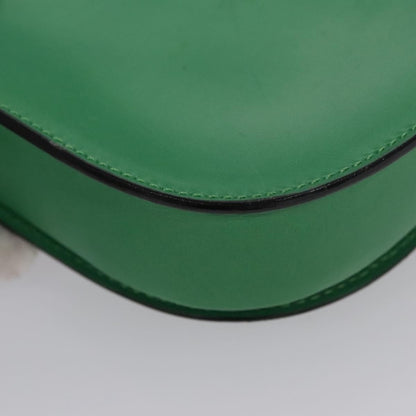Celine Shoulder Bag Leather, GREEN, LEATHER, Shoulder bag