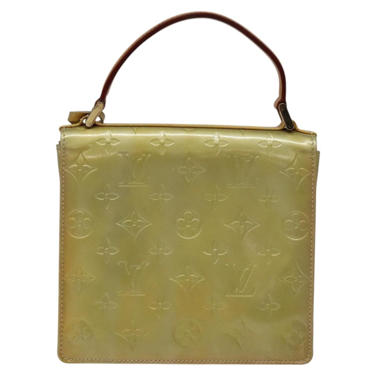 Louis Vuitton Spring Street Handbag Monogram Vernis, BEIGE, PATENT_LEATHER, Handbag