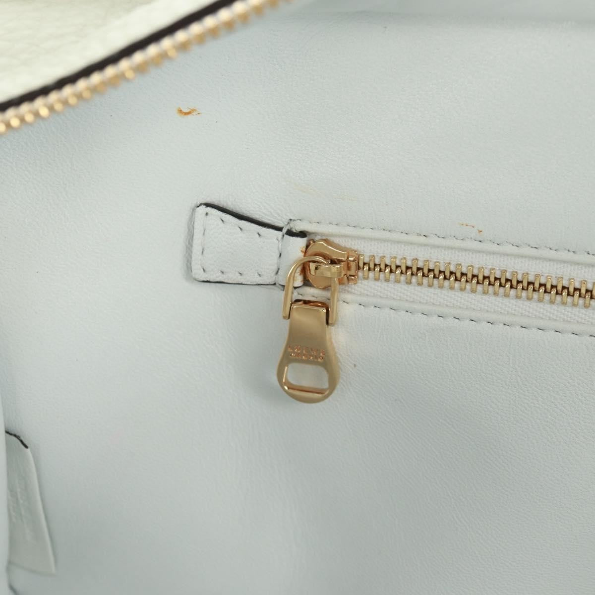 Loewe Amazona NM Bag Leather, WHITE, LEATHER, Handbag