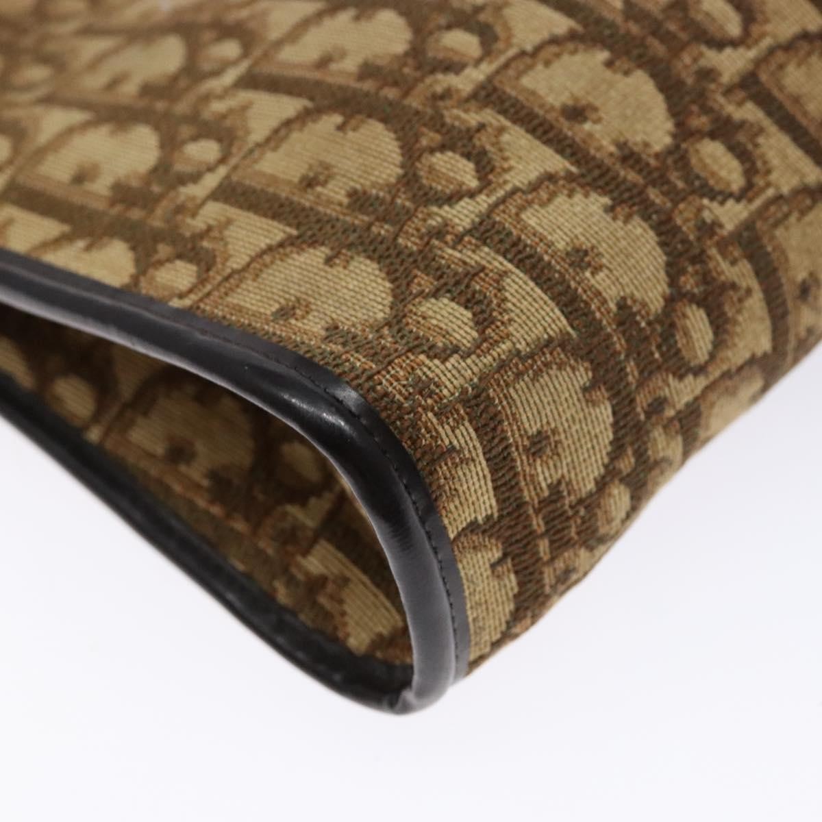 Christian Dior Vintage Trotter Shoulder Bag Canvas, BROWN, CANVAS, Shoulder bag