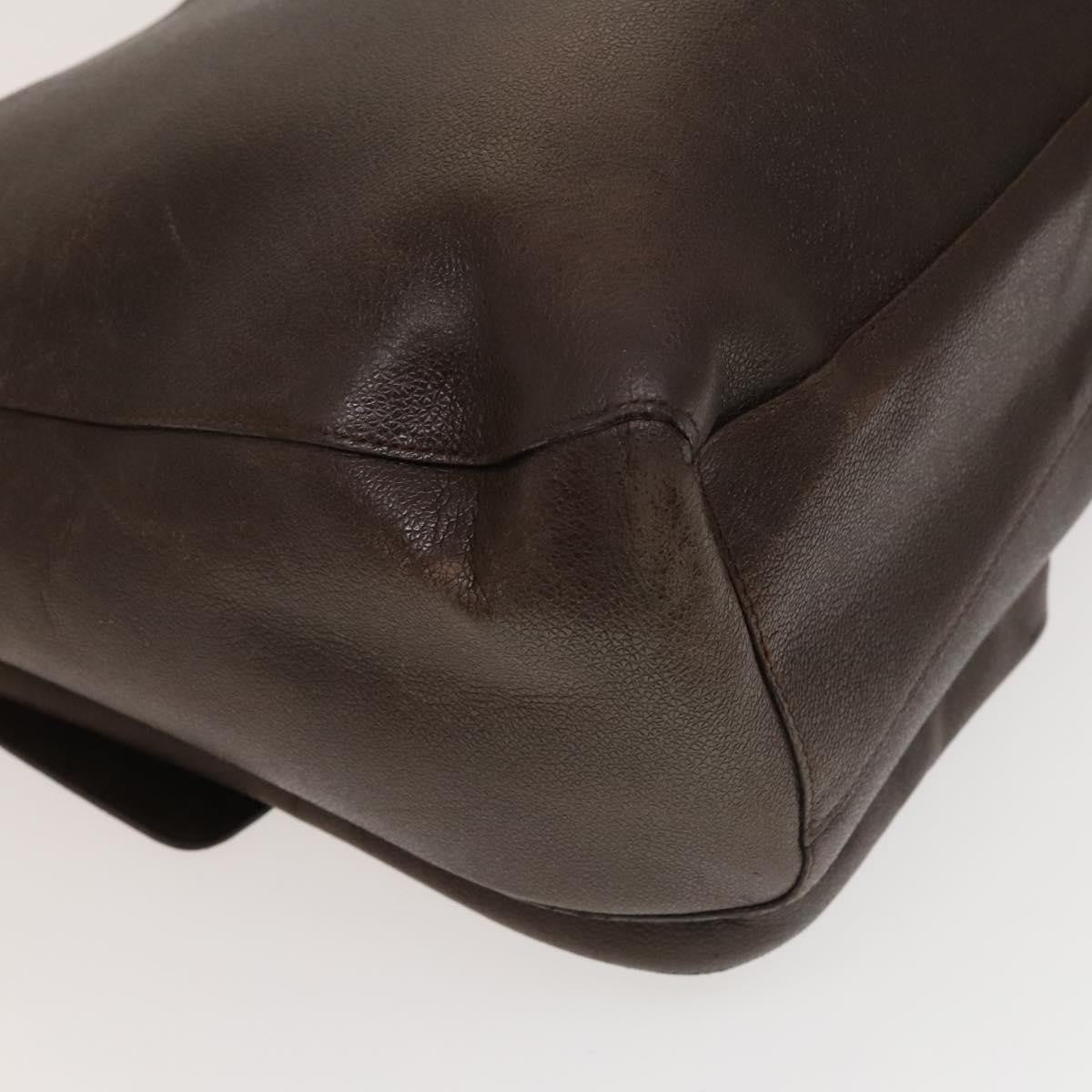 Bvlgari Flap shoulder Bag Leather, Brown, Leather, Shoulder Bag