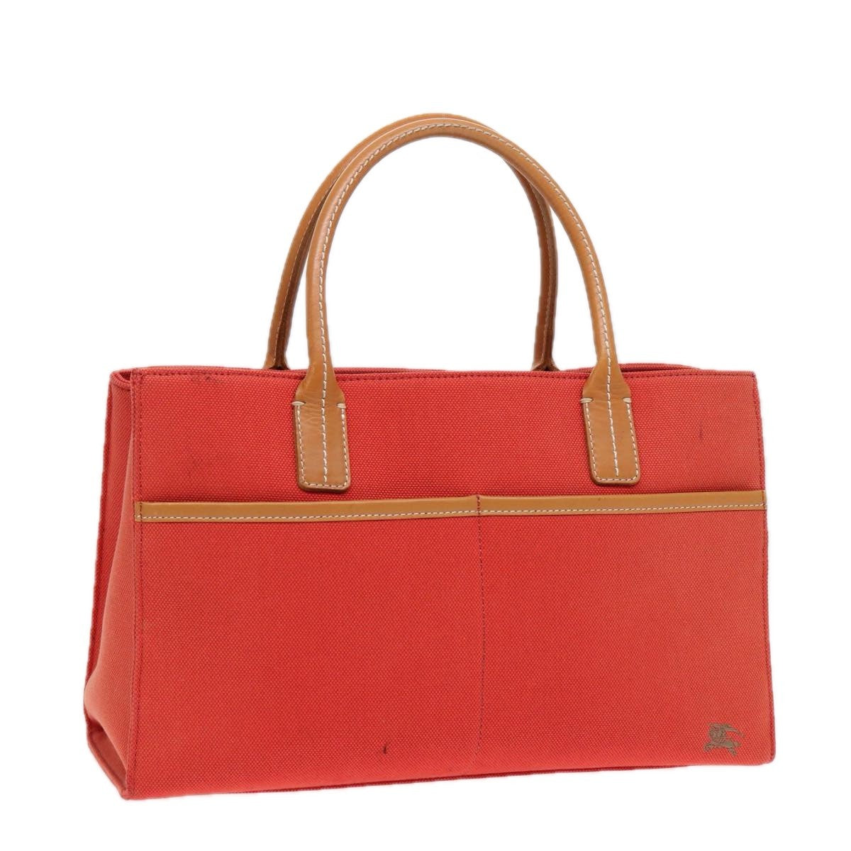Burberry Nova Check Blue Label Canvas, ORANGE, CANVAS, Handbag