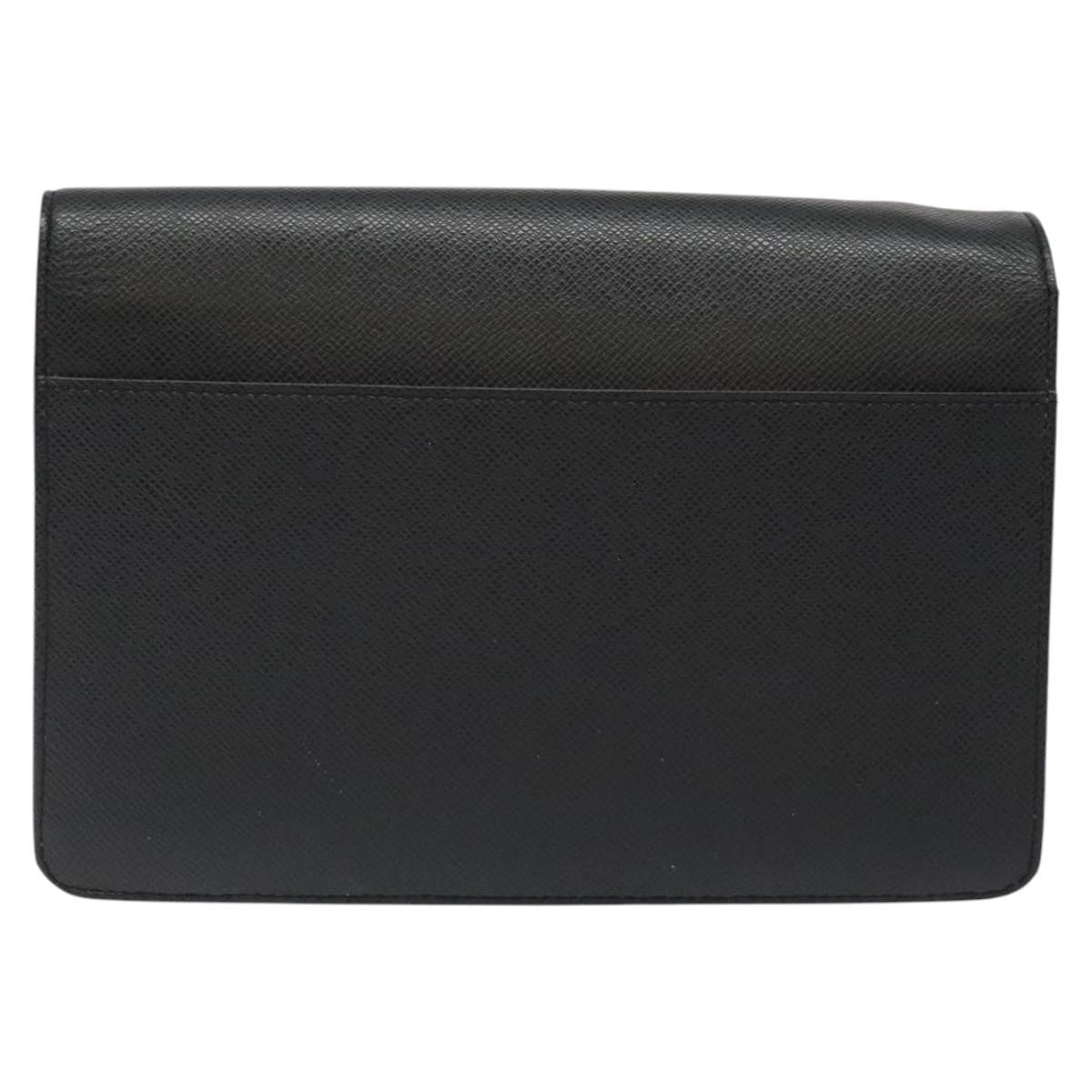Louis Vuitton S Lock A4 Wristlet Pouch Macassar Monogram Canvas, BLACK, LEATHER, Clutche & pouche