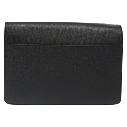 Louis Vuitton S Lock A4 Wristlet Pouch Macassar Monogram Canvas, BLACK, LEATHER, Clutche & pouche