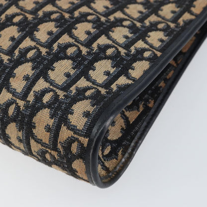 Christian Dior Vintage Trotter Shoulder Bag Canvas, NAVY, CANVAS, Shoulder bag