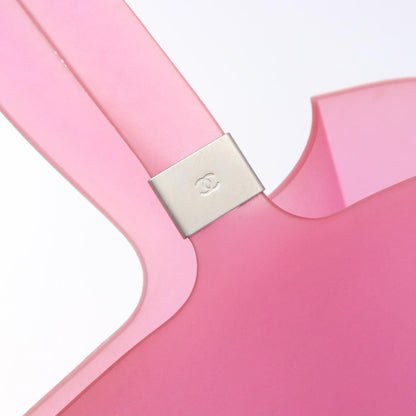 Chanel Logo Tote bag Rubber, PINK, RUBBER, Tote bag