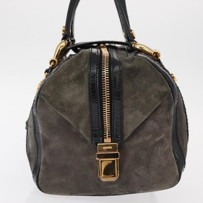 Gucci Aviatrix Satchel Suede, BLACK, SUEDE, Handbag