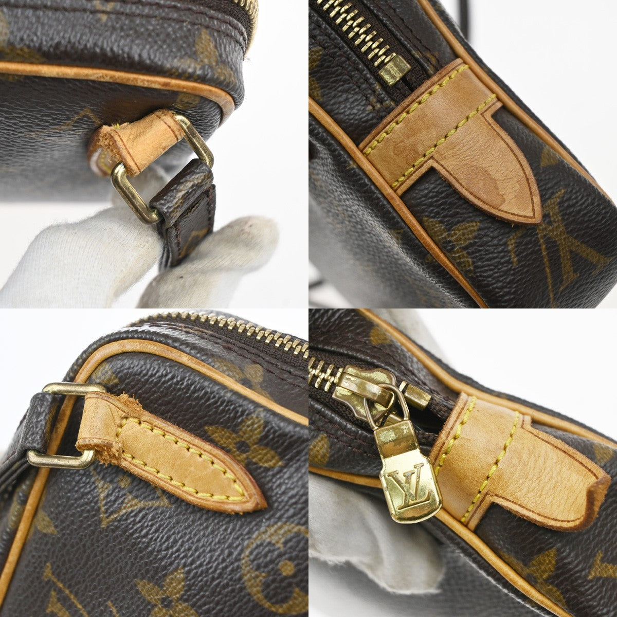 Louis Vuitton Pochette Marly Bandouliere Bag Monogram Canvas, Brown, Leather, Shoulder Bag