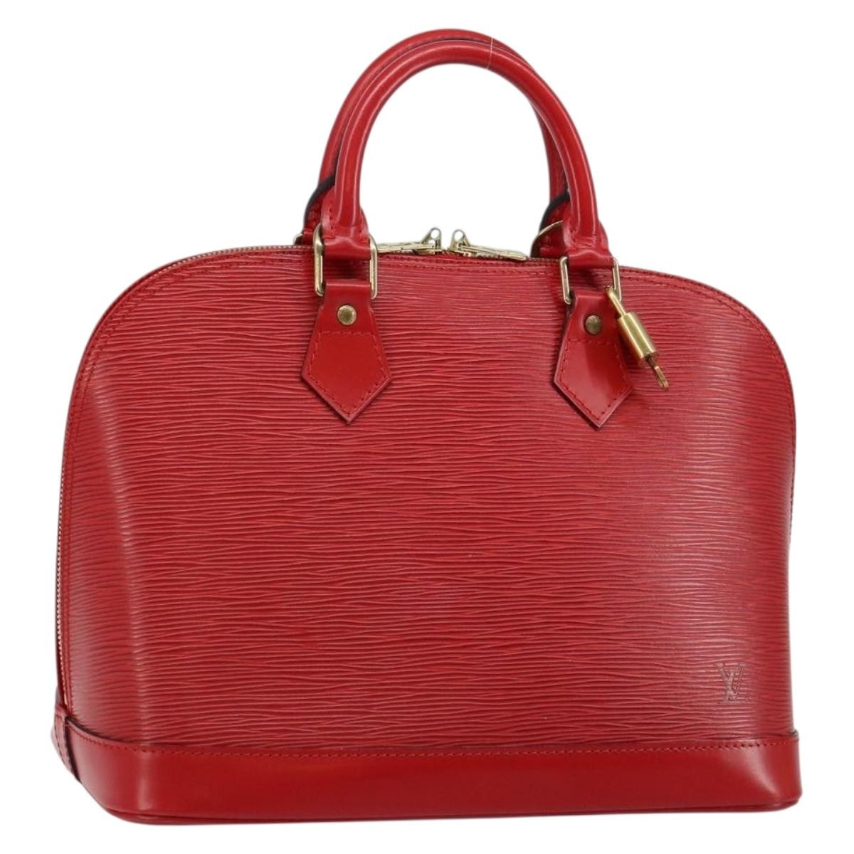 Louis Vuitton Alma Handbag Epi Leather, RED, LEATHER, Handbag